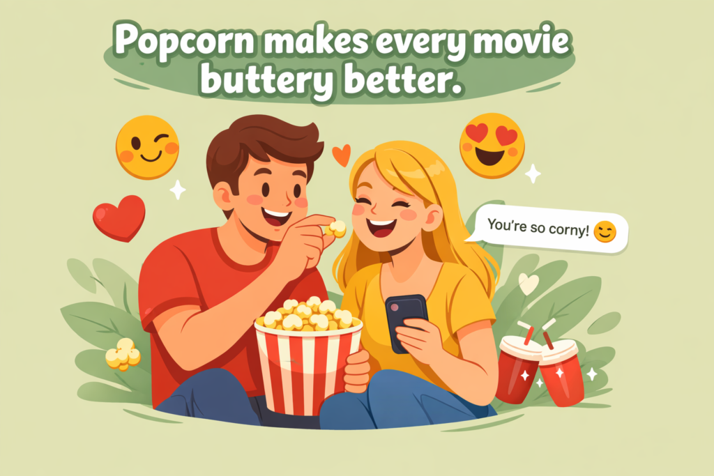 Short Popcorn Puns One Liners