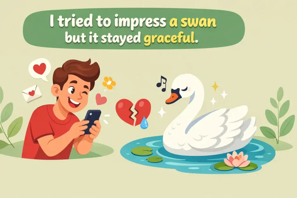 Short Swan Puns One Liners