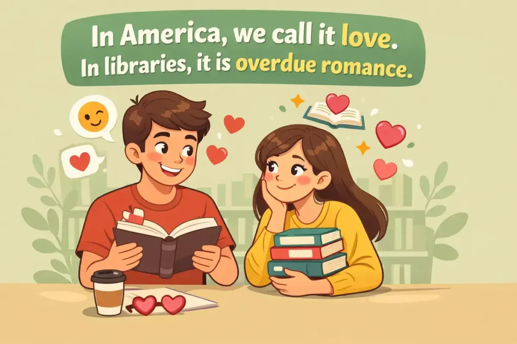 american jokes about library valentines culture