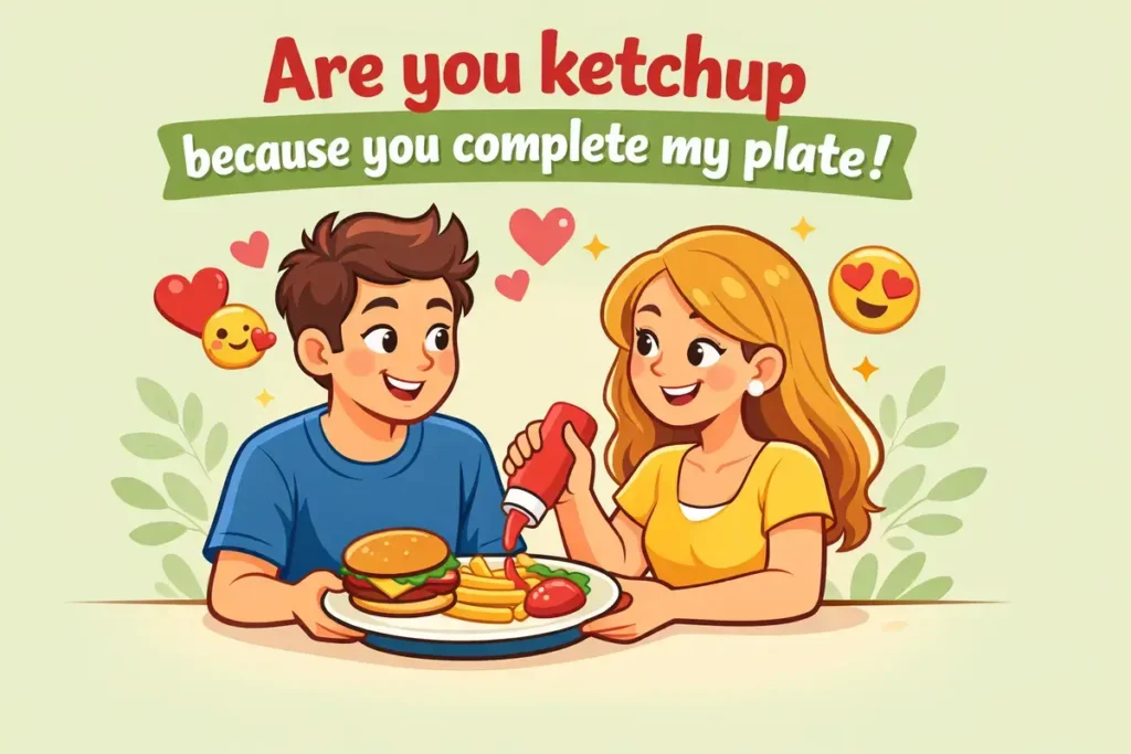 Flirty ketchup pick up lines