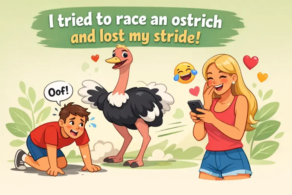 short ostrich puns one liners